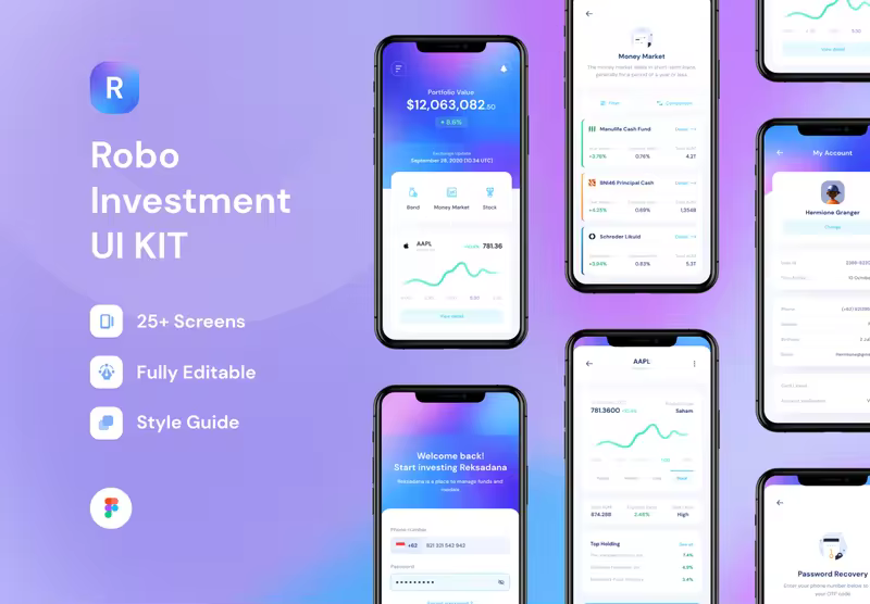 小咖下午茶：金融投资类App应用iOS UI KIT