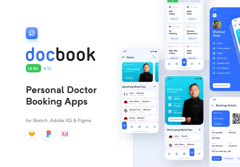 小咖下午茶：私人医生预订应用程序iOS UI套件