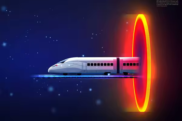 高速列车时空穿越概念抽象海报背景图韩国素材