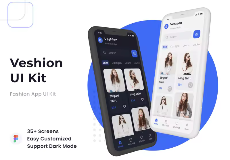 小咖下午茶：时尚电子商务App应用程序UI套件