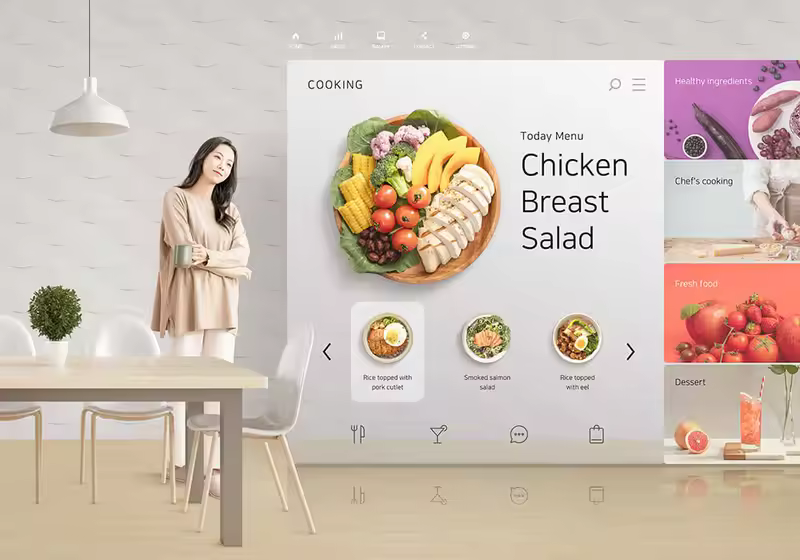 家庭厨房食品App界面主题海报设计韩国素材
