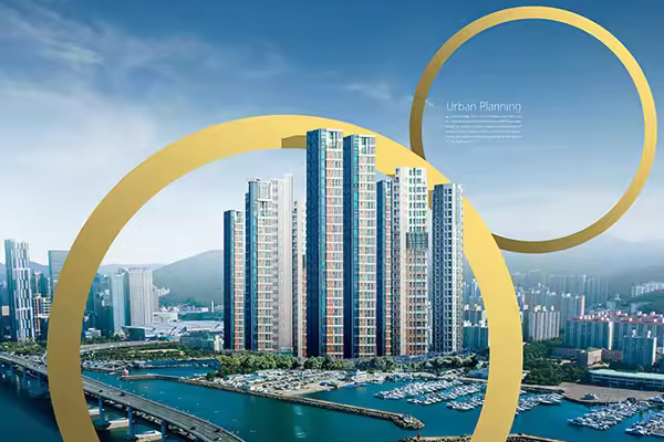 未来城市建设发展主题海报设计韩国素材