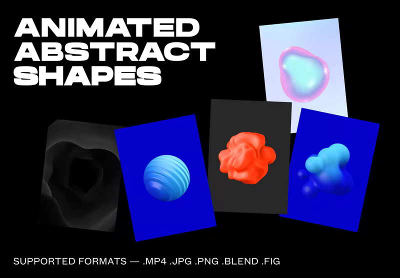 小咖下午茶：3D动画循环抽象形状