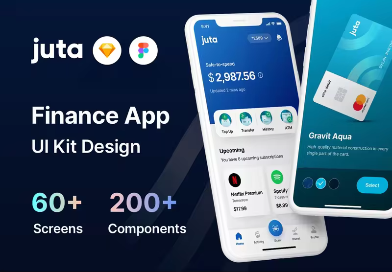 小咖下午茶：高级金融App移动应用程序 UI 套件