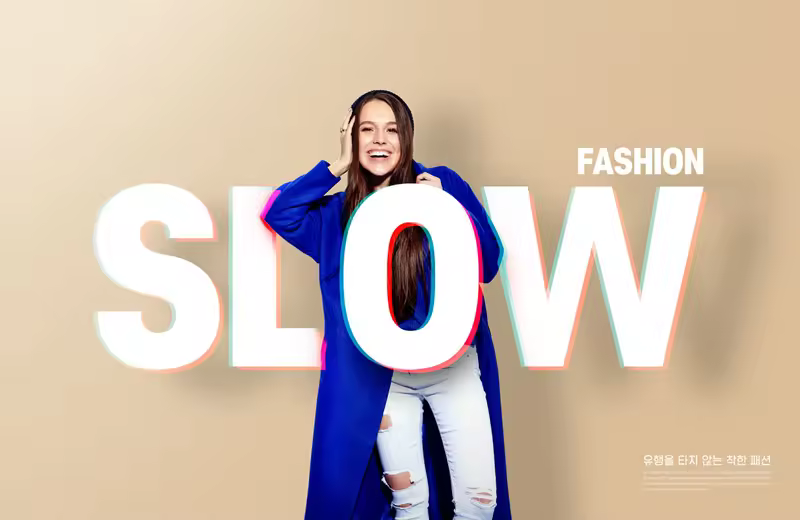 SLOW服装广告Banner海报设计韩国素材