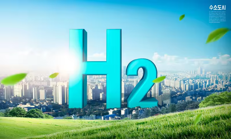 H2氢气资源海报设计韩国素材