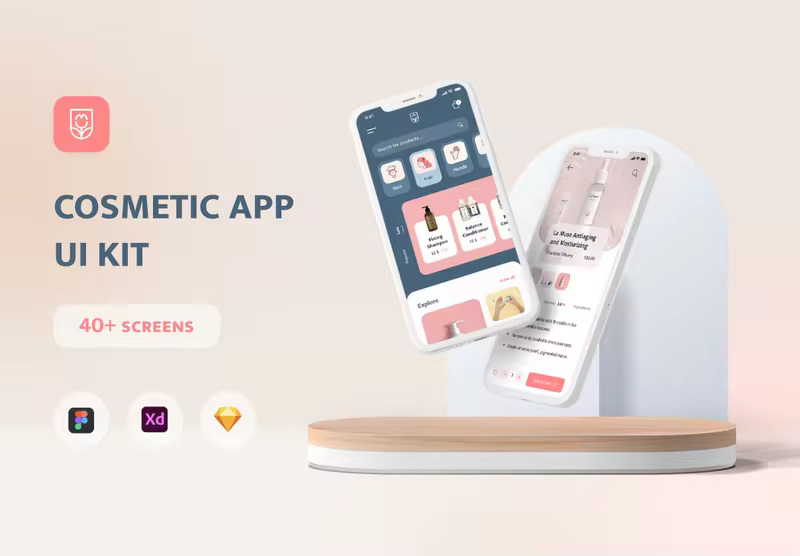 小咖下午茶：化妆品电子商务App移动应用UI 套件