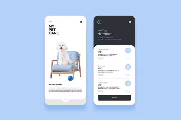 宠物管理APP页面设计韩国素材