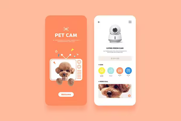 宠物监控APP页面设计韩国素材