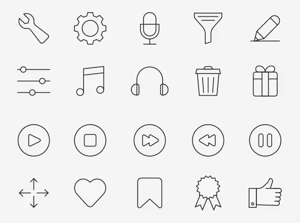 80个UI界面图标 80 Interface Icons