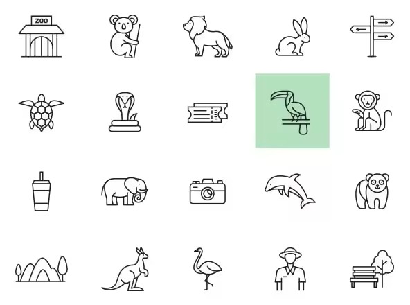 动物矢量图标 Animal Vector Icons