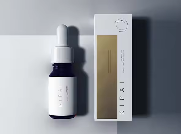 极简滴管瓶&盒包装样机 Minimal Dropper Packaging Mockup
