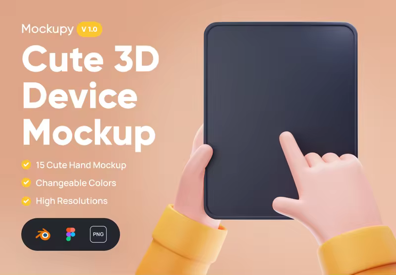 小咖下午茶：可爱的3D响应式设备样机