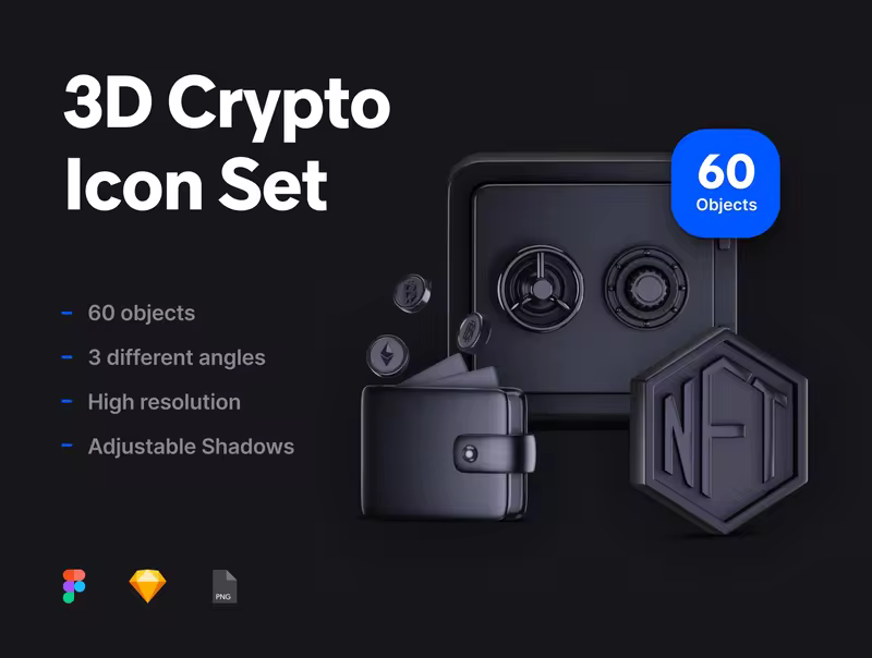 小咖下午茶： 加密&金融产品主题3D图标集