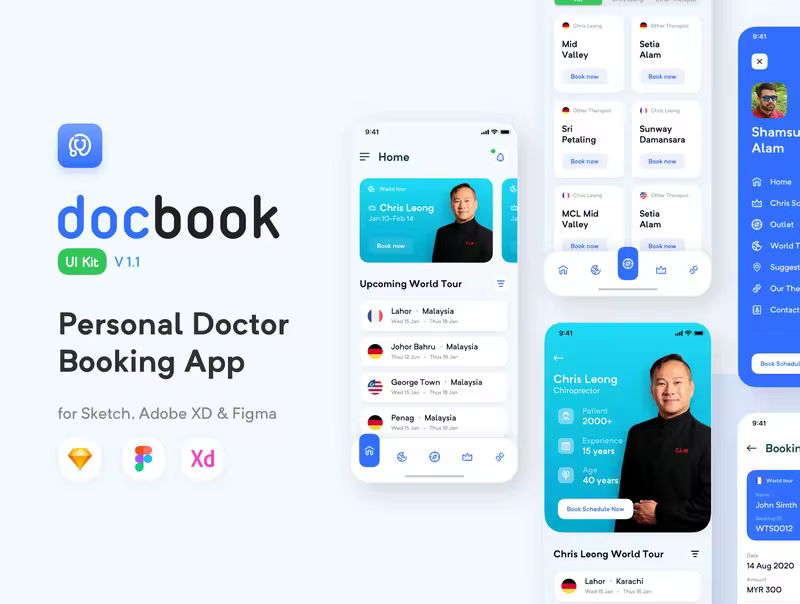 小咖下午茶：私人医生预约应用App UI套件
