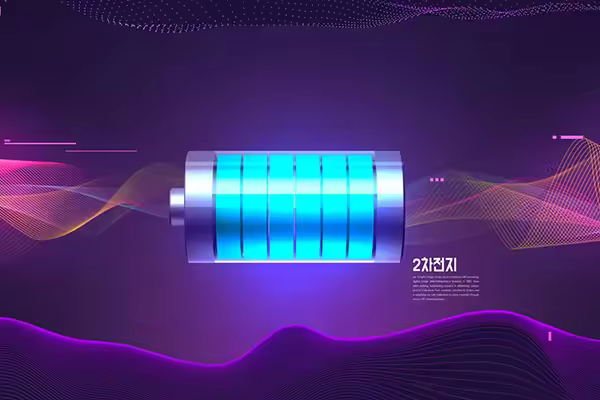绿色新能源电池科技海报设计韩国素材[PSD]