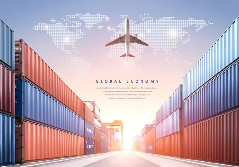 全球经济物流运输海报设计韩国素材[PSD]