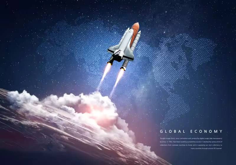 航空火箭发射海报设计韩国素材[PSD]