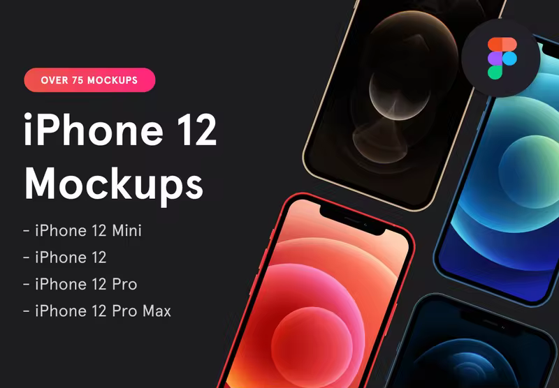 小咖下午茶：iPhone 12苹果手机Figma样机