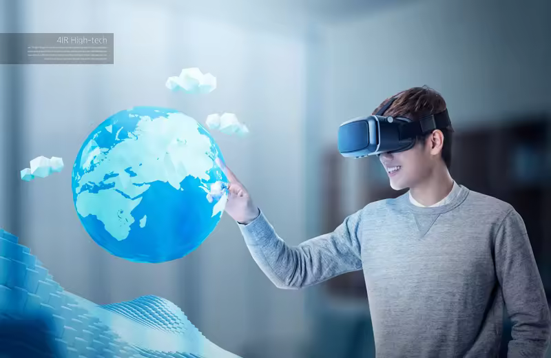 VR现代科技海报设计韩国素材[PSD]