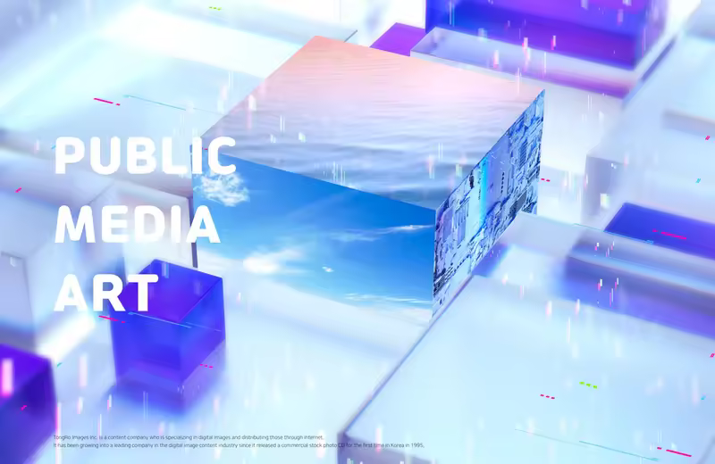 透明方块抽象艺术海报设计韩国素材[PSD]