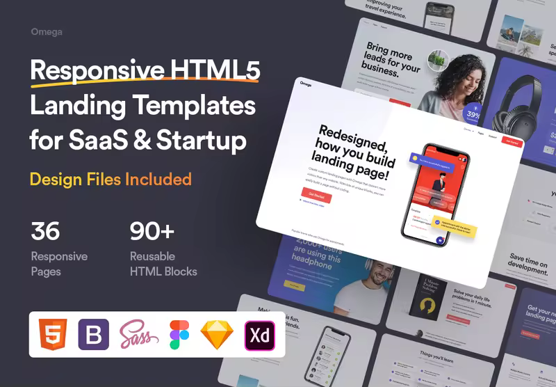 小咖下午茶：适用于 SaaS/服务/软件/代理和应用的网站着陆页HTML5模板