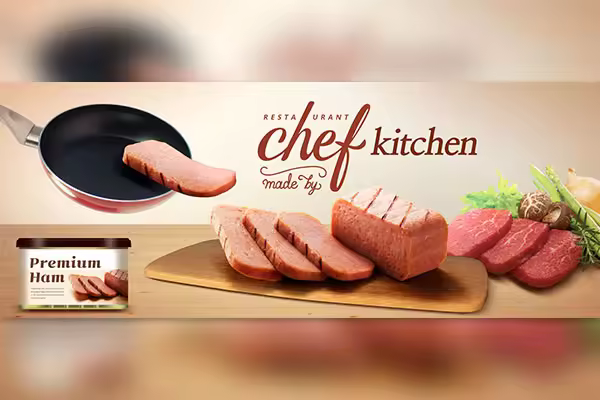 火腿食品广告Banner设计韩国素材[psd]