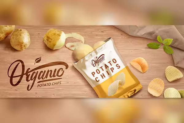 薯片零食广告Banner设计韩国素材[psd]