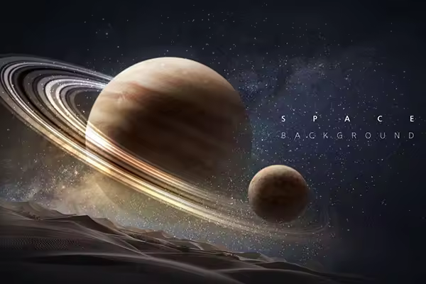 带环行星星辰空间背景韩国素材[psd]