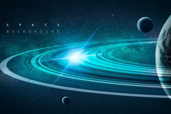蓝色梦幻宇宙空间背景韩国素材[psd]