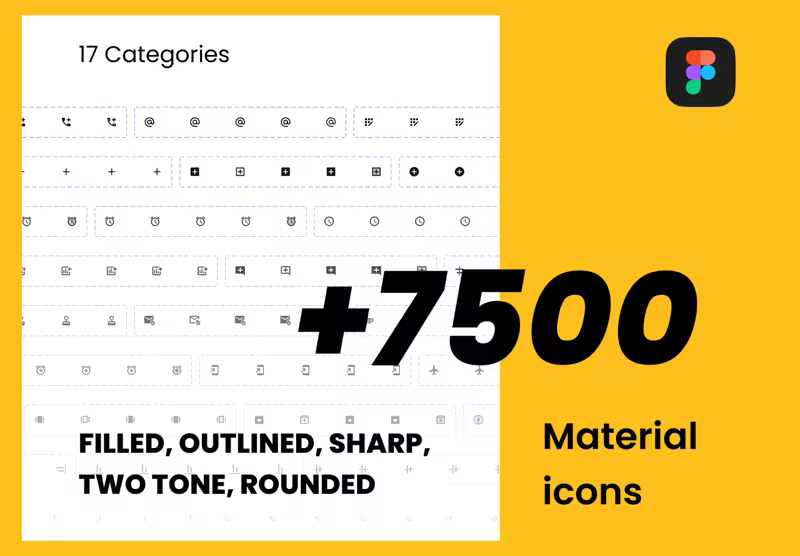 小咖下午茶：7500+UI设计Material图标合集