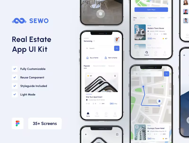 小咖下午茶：房地产APP移动应用程序 UI 套件