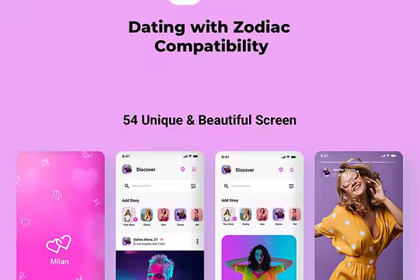 小咖下午茶：在线约会平台App UI套件