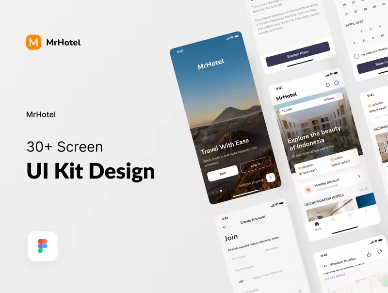 小咖下午茶：预订酒店App应用UI KIT