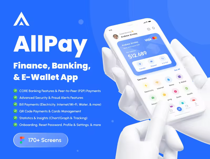 小咖下午茶：金融/银行/电子钱包App应用程序 UI 套件