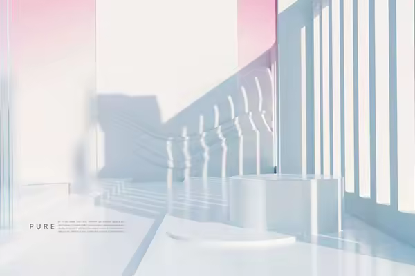 白色建筑阴影空间海报设计韩国素材[psd]