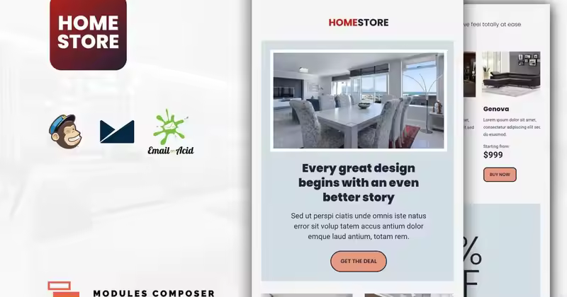 Homestore – 电子商务响应式电子邮件模板