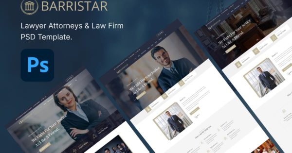 Barristar – 法律 PSD 模板
