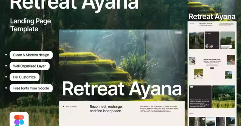 Retreat Ayana 网站模板