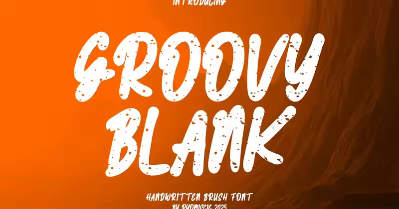 Groovy Blank – 手写毛笔字体
