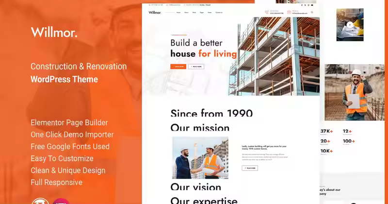 Willmor – 建筑 WordPress 主题