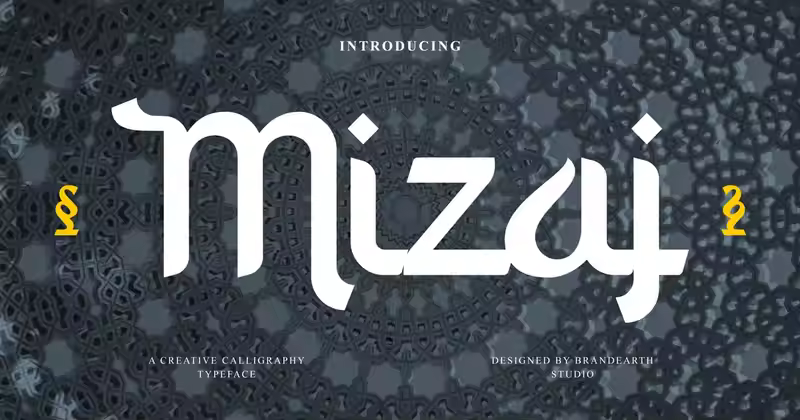 Mizaj 创意书法字体