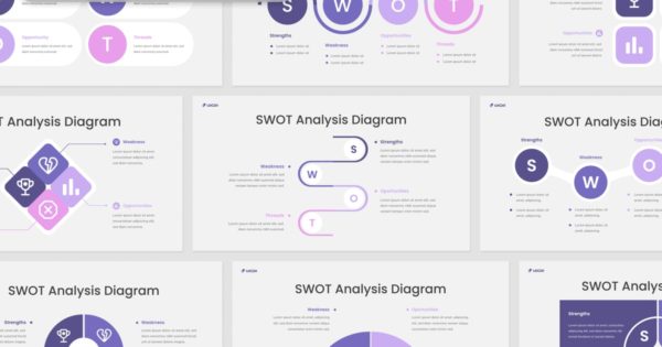 多用途 SWOT 信息图表模板