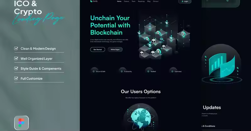 ICO 和加密货币登陆页面 – Coinify