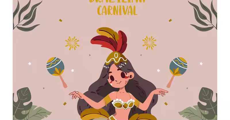 巴西狂欢节与热带舞者