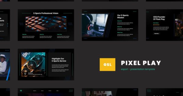 Pixel Play – E Sport Google 幻灯片模板