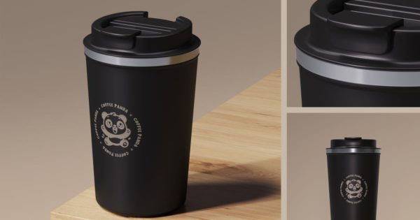 带盖可重复使用杯子样机