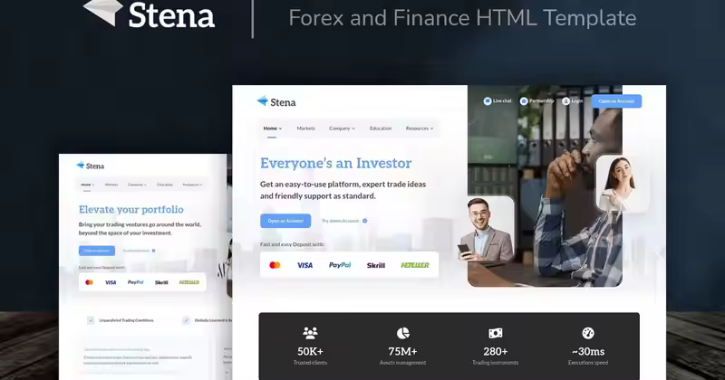 Stena – 外汇和金融 HTML 模板