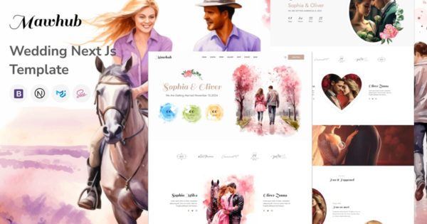 Mawhub – 婚礼邀请函下一个 JS 模板