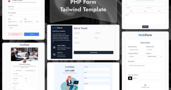 MultiForm – Tailwind CSS PHP 表单模板